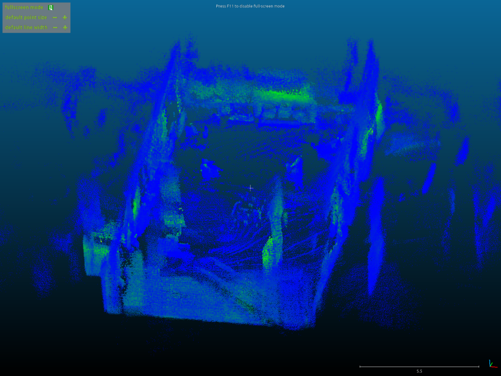 Cartographer .ply file from an OS1 RC Car in CloudCompare